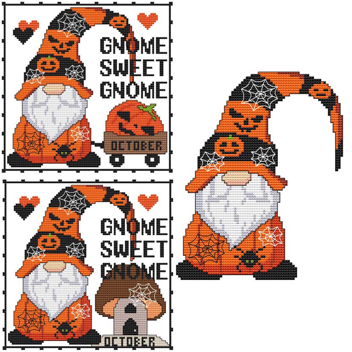 YEAR OF GNOMES - OCTOBER Counted Cross Stitch Chart Main Image